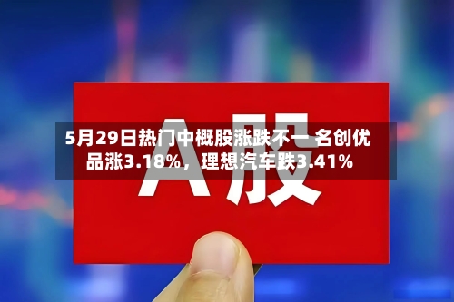 5月29日热门中概股涨跌不一 名创优品涨3.18%，理想汽车跌3.41%-第3张图片