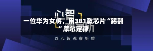 一位华为女将，用381款芯片“踢翻”摩尔定律-第3张图片