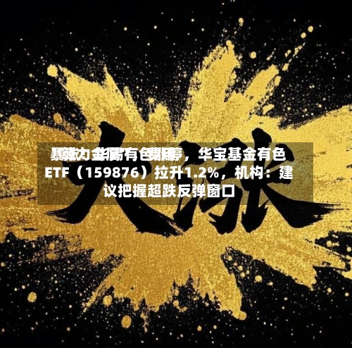 “算力金属”,费用
暴涨!华锡有色涨停,华宝基金有色ETF(159876)拉升1.2%,机构:建议把握超跌反弹窗口