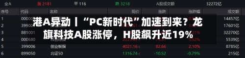 港A异动丨“PC新时代”加速到来？龙旗科技A股涨停，H股飙升近19%-第3张图片