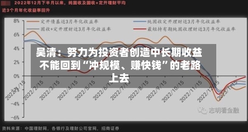 吴清：努力为投资者创造中长期收益 不能回到“冲规模、赚快钱	”的老路上去-第2张图片